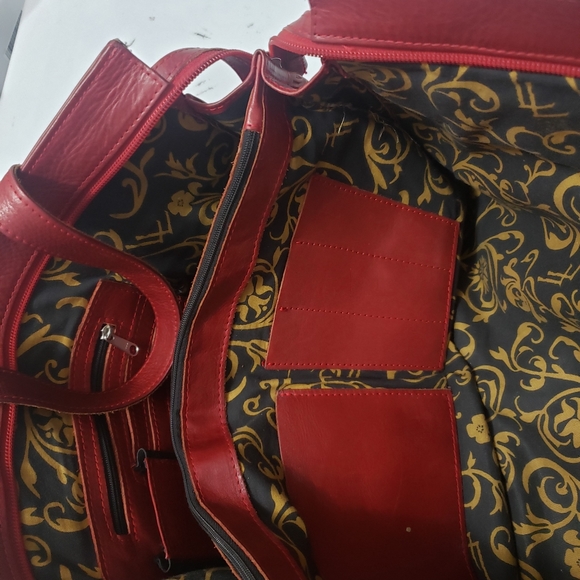 Gabriel S. Leather handbag, dark red - Picture 2 of 5